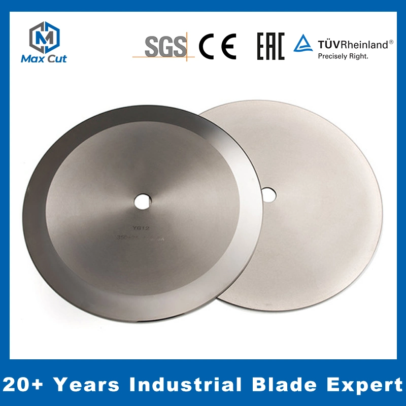 Tungsten Carbide Circular Roll Cutting Blades for Tissye Paper Tape Film Rubber Slitting Machine
